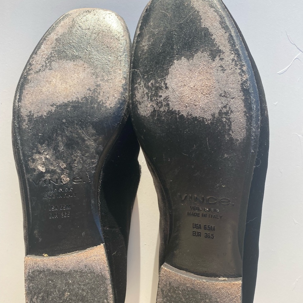 Vince Black Velvet Loafers - Picture 5 of 9